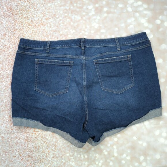 Torrid Mid Rise Mid Short Women’s Plus 26 Vintage Stretch Denim Jean Shorts - Picture 3 of 8